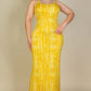 Women's Plus Size Tie Dye Printed Cami Bodycon Maxi Dress