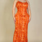 Women's Plus Tie Dye Printed Cami Bodycon Maxi Dress