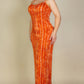 Women's Plus Tie Dye Printed Cami Bodycon Maxi Dress