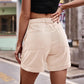 Women's High Waist Denim Jean Cargo Shorts
