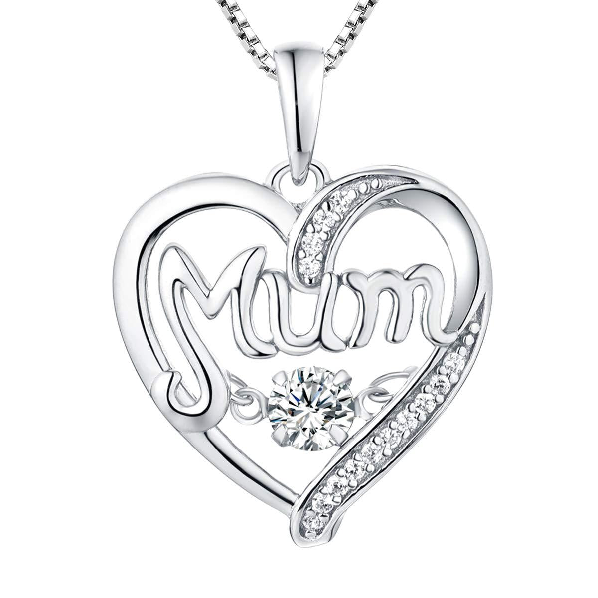 Women's S925 Silver Pulsatile Heart Mother's Day Gift Birthstones Smart Pendant