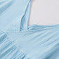 Women's Dropped Shoulder V-Neck Blouse