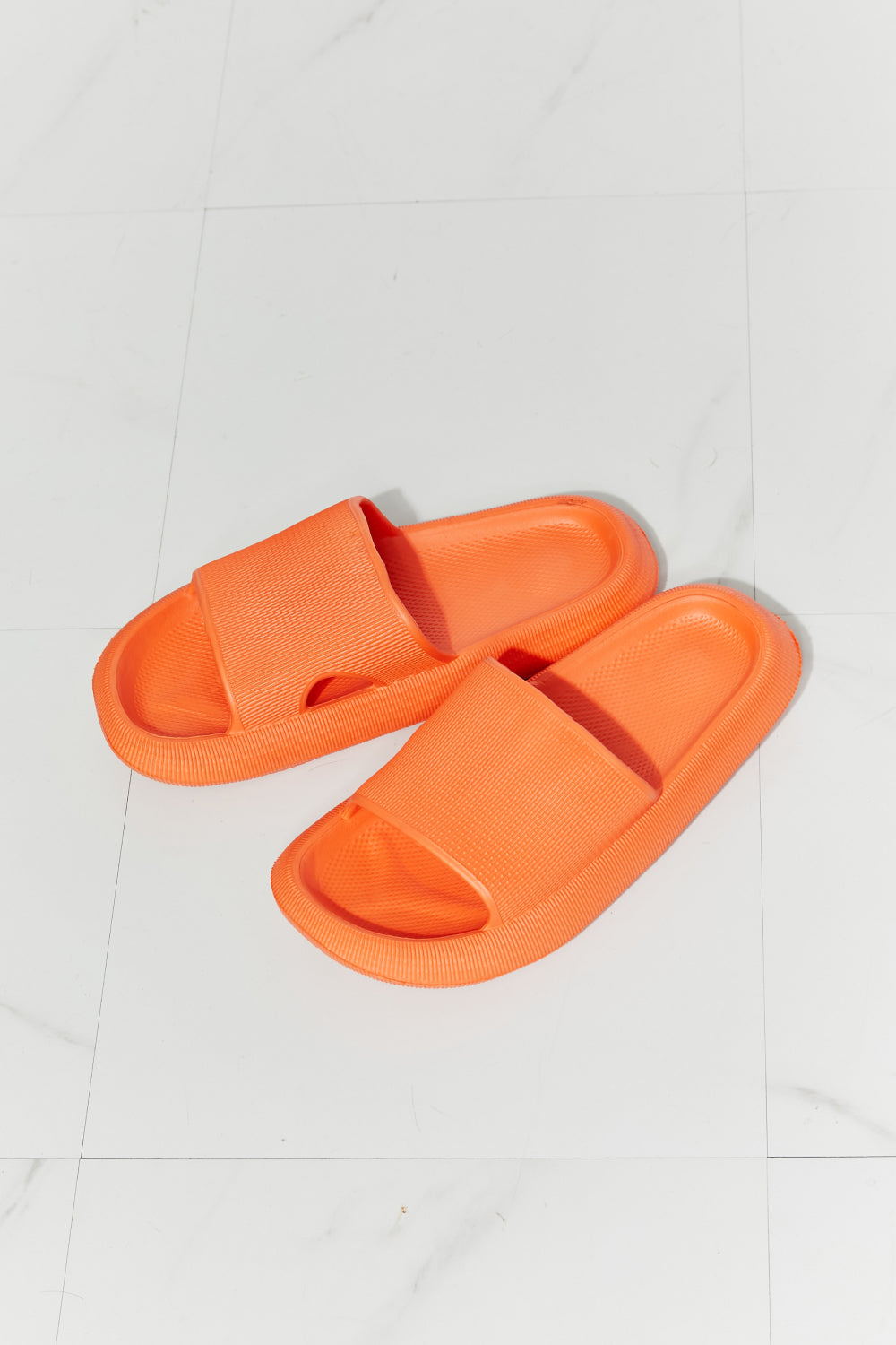 Women's MM Shoes Arms Around Me Open Toe Slide in Orange