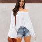 Women's Off-Shoulder Frill Trim Blouse