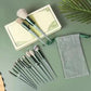 Purple Flower Holly Leaf 13 Piece Makeup Brushes