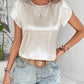 Women's Round Neck Petal Sleeve Top