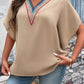 Women's Plus Size V-Neck Flutter Sleeve Blouse