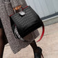 Women's Contrast Color Shoulder Strap Messenger Broadband Handbag Purse