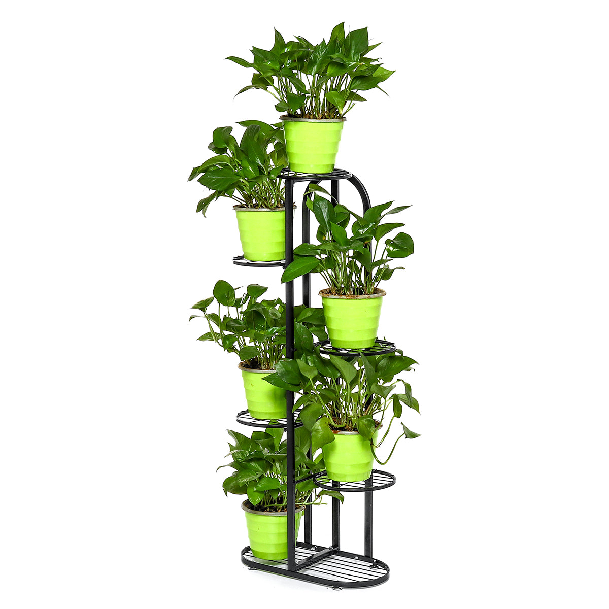 Six Holder Plant Display Shelves for Garden Home Office Indoor Outdoor