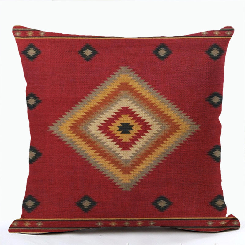 Bohemian Print Pillowcase Ethnic Style Pillows