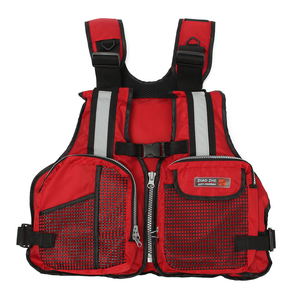 Universal Fishing Life Jacket Kayak Snorkeling Sailing Swimming Reflective Stripe Coat