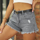 Women's Raw Hem Distressed Denim Jean Shorts