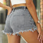 Women's Raw Hem Distressed Denim Jean Shorts