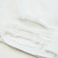 Women's Frayed Hem Distressed Denim Shorts with Pockets
