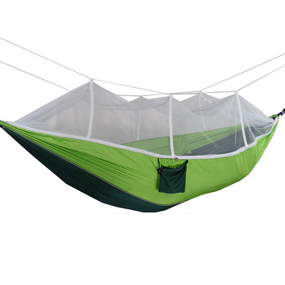 260x140cm Two Person Mosquito Hammock Camping Garden Sleeping Hanging Bed With Carabiners Storage Bag
