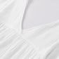Women's Dropped Shoulder V-Neck Blouse