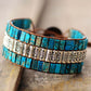 Women's Handmade Triple Layer Natural Stone Bracelet