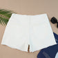 Women's Frayed Hem Distressed Denim Shorts with Pockets