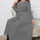 Women's Melo Plaid Plus Tie Belt Maxi Dress