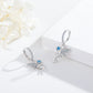 Women's 925 Sterling Silver Fairy Angel Dangle Guardian Tinkerbell Huggie Hoop Dangle Drop Earrings Jewelry Women Girls