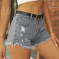 Women's Raw Hem Distressed Denim Jean Shorts