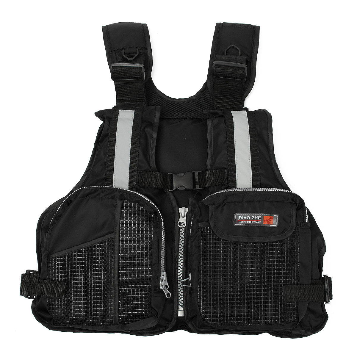 Universal Fishing Life Jacket Kayak Snorkeling Sailing Swimming Reflective Stripe Coat