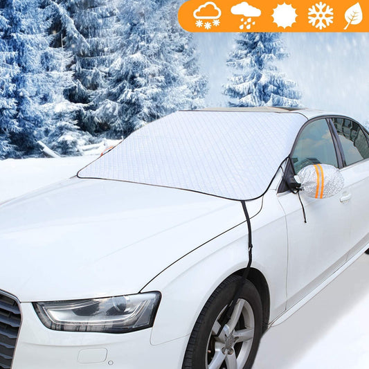 Car Window Cover Ice and Snow Cover for Car with 4 Strong Magnets Edge Suitable Most Cars, SUV