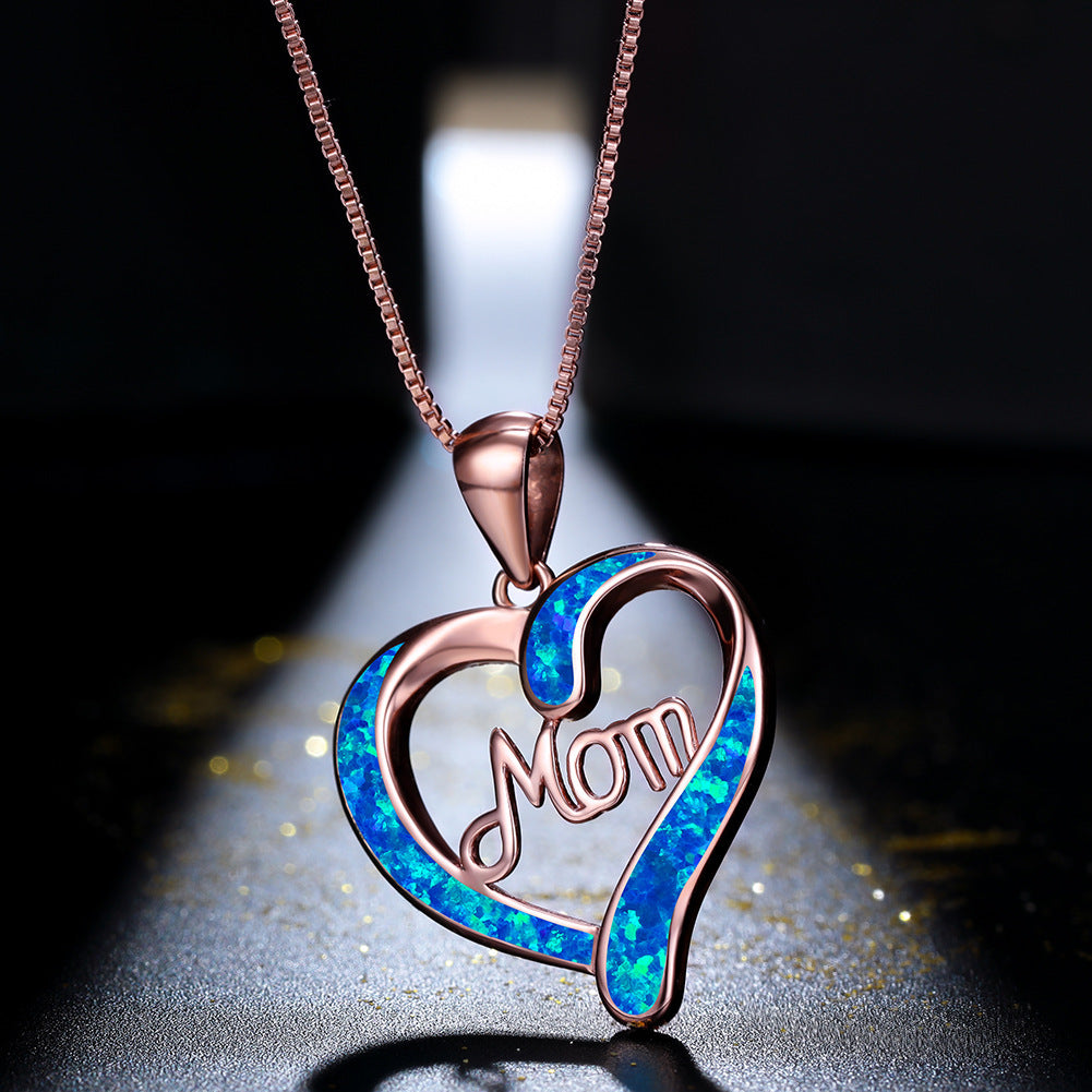 SALE! Women's Love-shaped Mom Letter Pendant Necklace Mother's Day Gift Jewelry