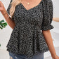 Women's V-Neck Flounce Sleeve Blouse