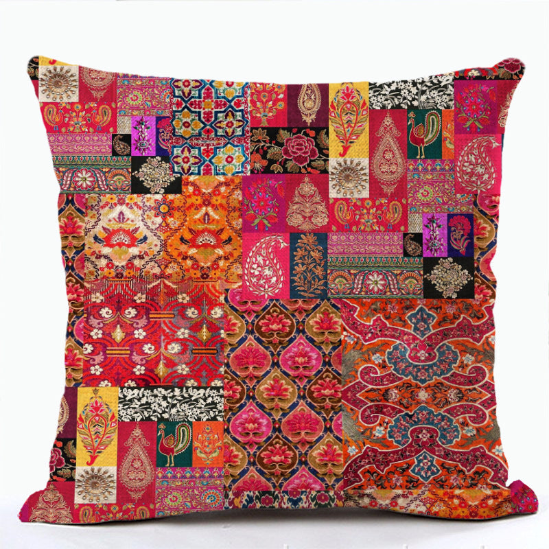 Bohemian Print Pillowcase Ethnic Style Pillows