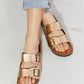 Women's MM Shoes Best Life Double-Banded Slide Sandal in Gold