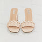Women's MM Shoes Top of the World Braided Block Heel Sandals in Beige