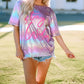 Women's STAY WILD Round Neck Short Sleeve Holographic Tee