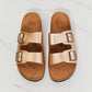 Women's MM Shoes Best Life Double-Banded Slide Sandal in Gold