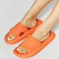 Women's MM Shoes Arms Around Me Open Toe Slide in Orange