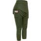 Women Skirted Leggings with Cell Pocket Yoga Fitness Workout Sports