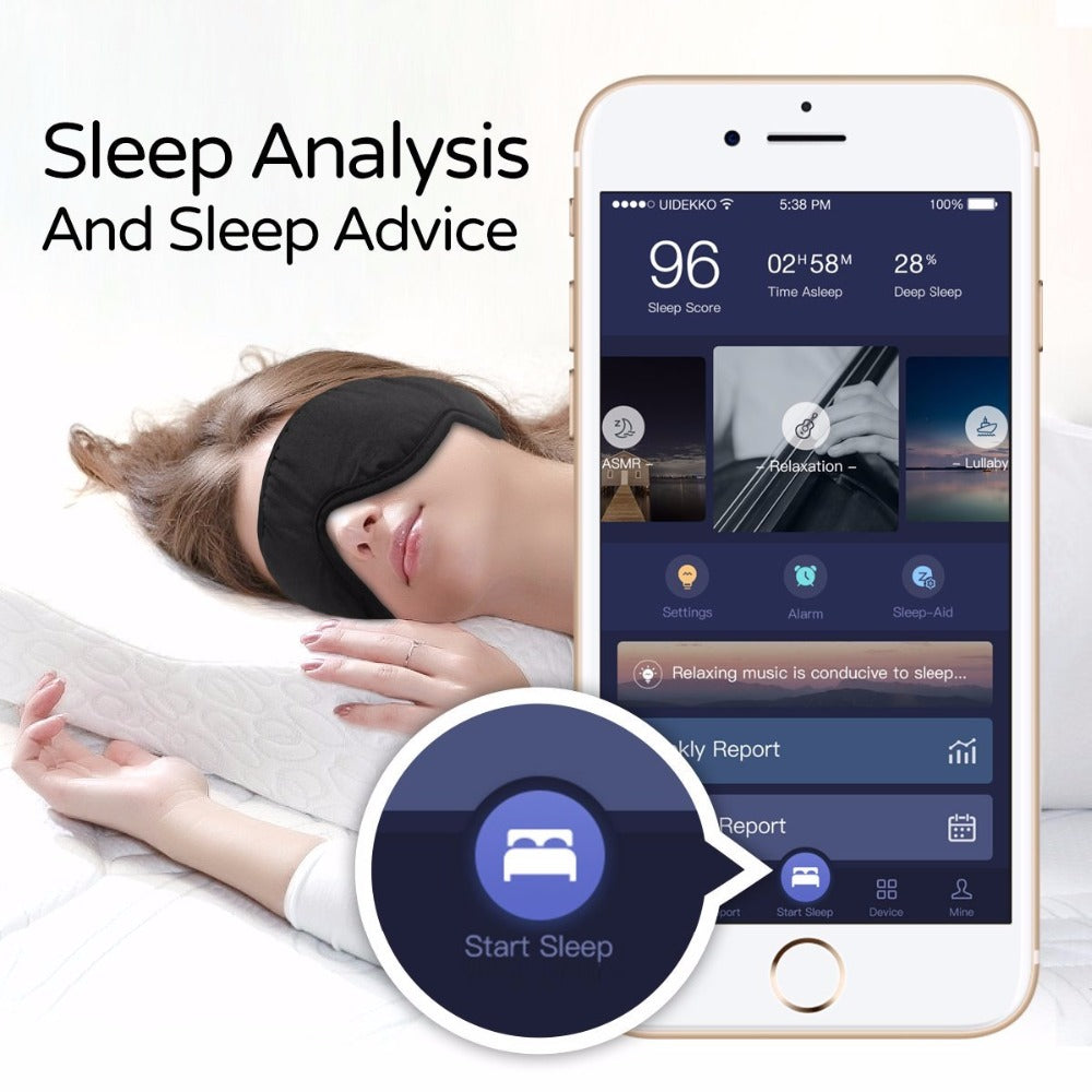Sleep Headphones Washable Eye Mask Smart App Control Sound