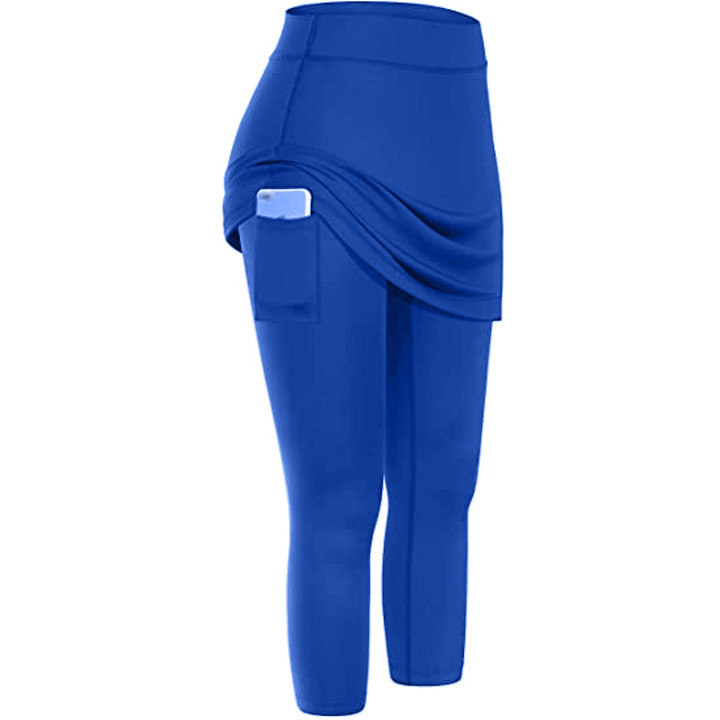 Women Skirted Leggings with Cell Pocket Yoga Fitness Workout Sports