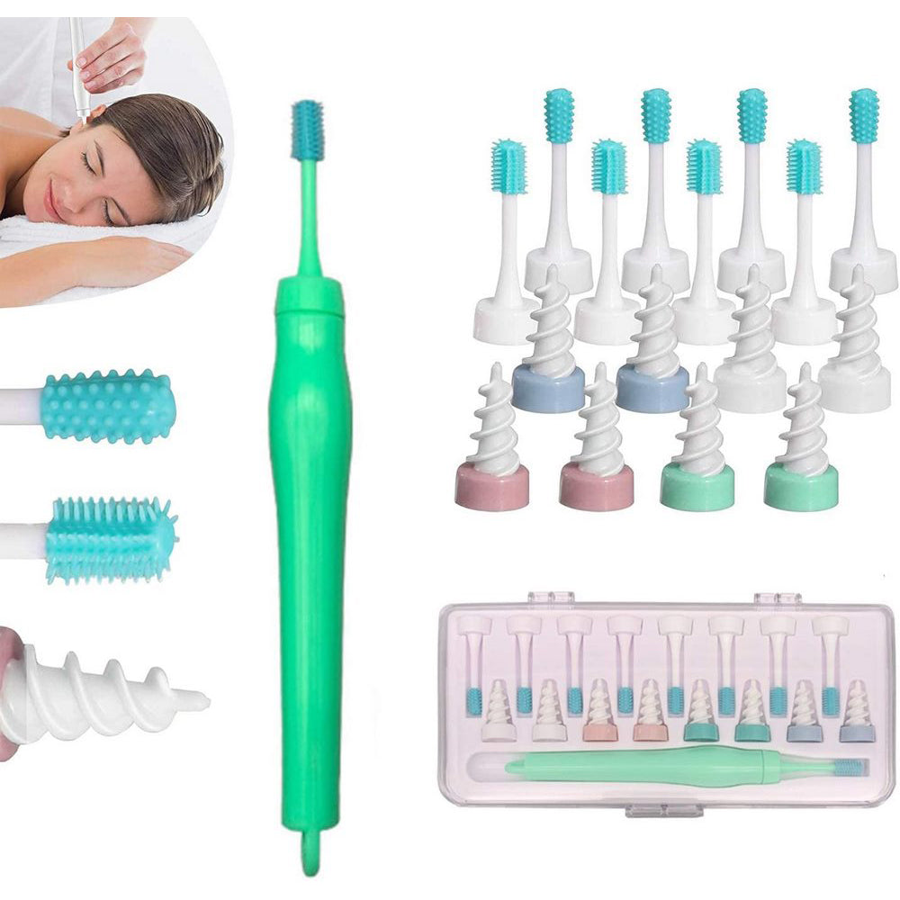 Silicone Spiral Ear Cleaning 16 Replacement Heads Removal Ears Cleaner Plugs Spirals Care