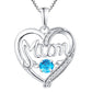 Women's S925 Silver Pulsatile Heart Mother's Day Gift Birthstones Smart Pendant