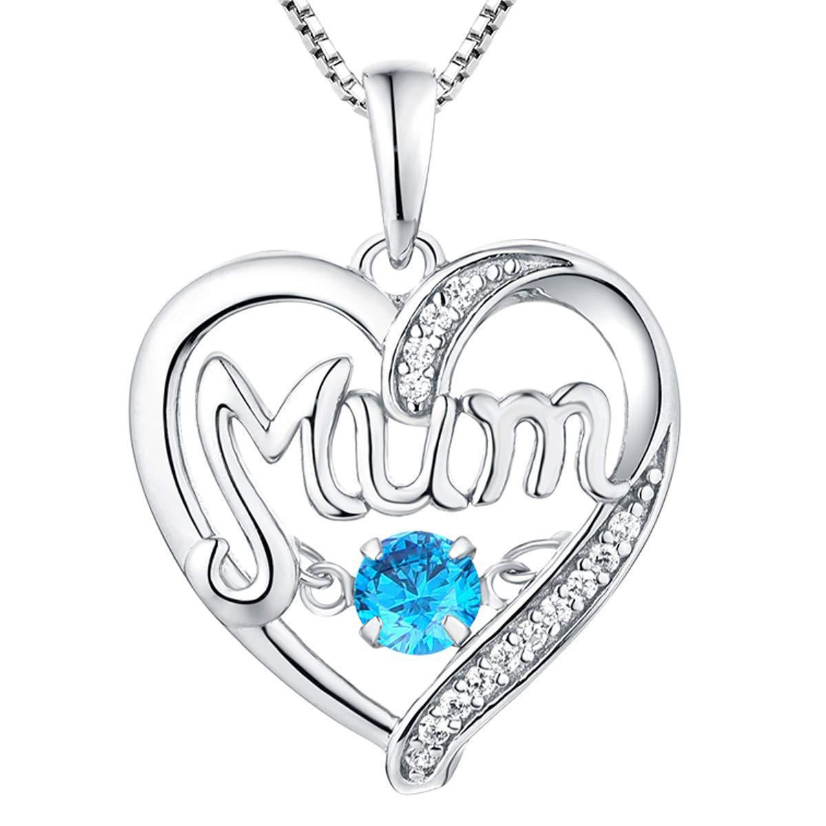 Women's S925 Silver Pulsatile Heart Mother's Day Gift Birthstones Smart Pendant