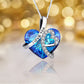 Women's Ocean Heart Peach Heart Clavicle Necklace